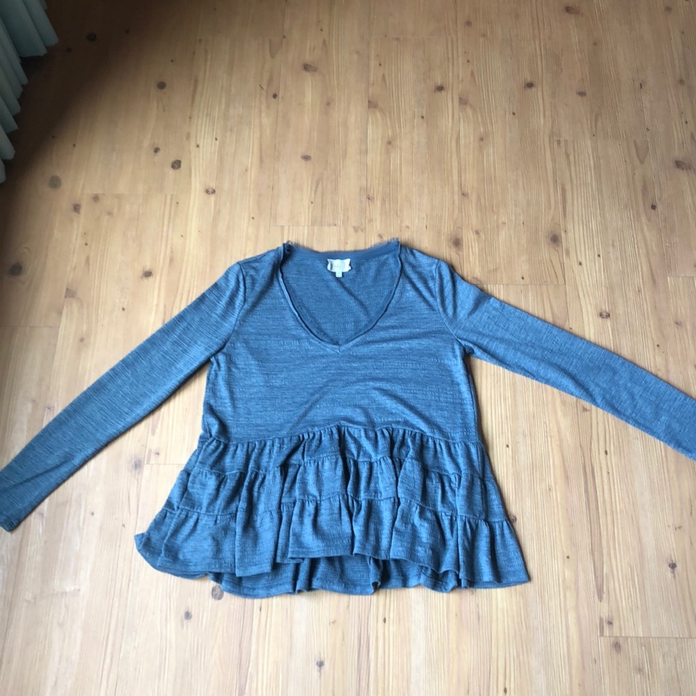 Anthropologie v-neck peplum top